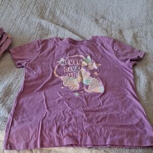 NWOT! Xersion Lavender Kids T-Shirt with Butterfly Print Size Xl